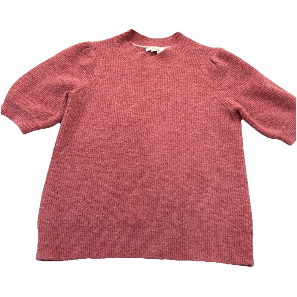 BODEN Fluffy Top‎ Size Small Pink Short Sleeve Jumper Sweater Alpaca